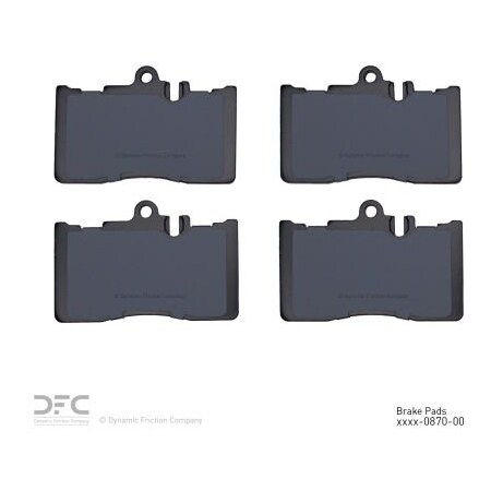 Dynamic Friction Co DFC 3000 Semi-Metallic Brake Pads - 1311-0870-00